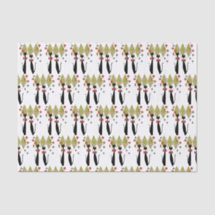 Papel De Seda Gato Legal de Natal do MCM na Era Atômica