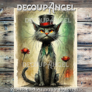 Papel De Seda Gato maluco no Chapéu nº 2