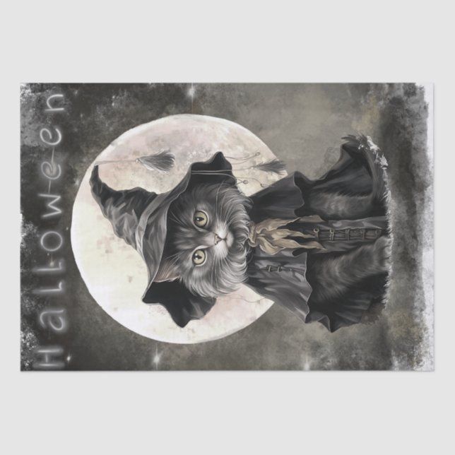 Papel De Seda Gato Místico (Frente )
