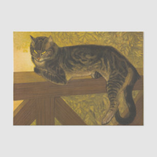 Papel De Seda gato na pintura da vedação