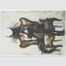 Papel De Seda Gato negro em desligar preto e pavão