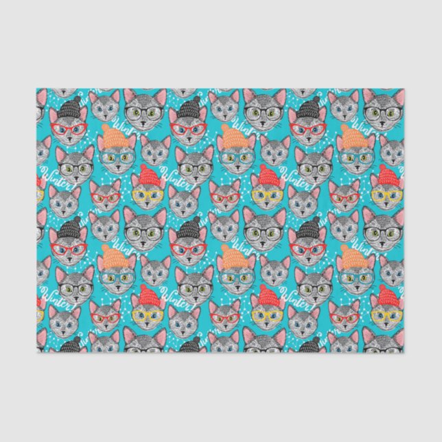 Papel De Seda Gato no chapéu (Frente )