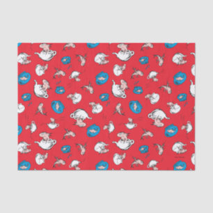 Papel De Seda Gato no Chapéu   O Peixe Padrão Vermelho