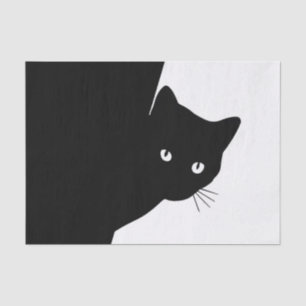 Papel De Seda Gato Preto de Vento