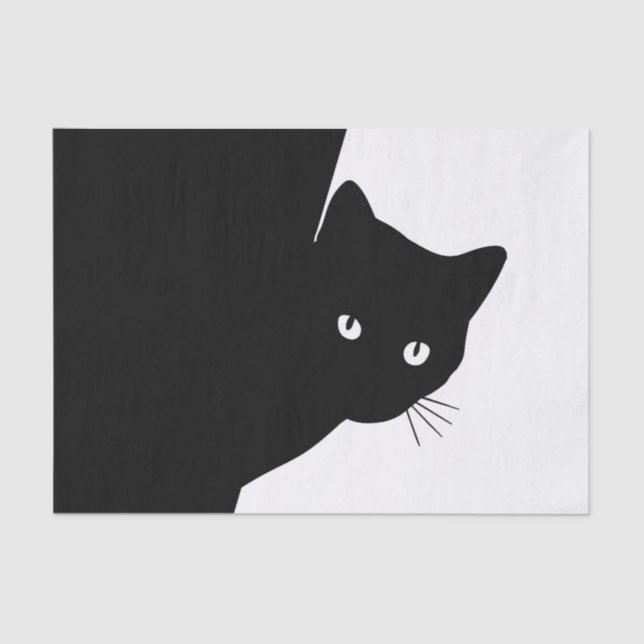 Papel De Seda Gato Preto de Vento (Frente )