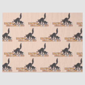Papel De Seda Gato preto halloween