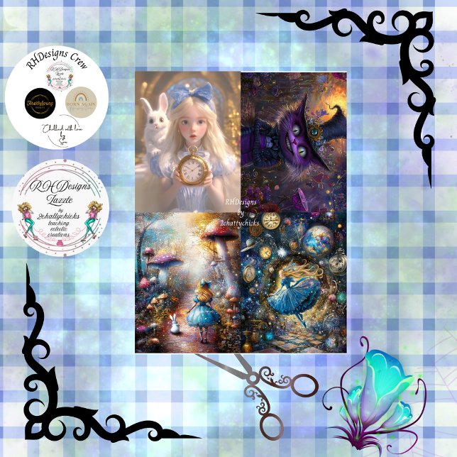 Papel De Seda Gato Roxo de Páscoa Blona de Fantasia (Criador carregado)