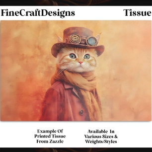Papel De Seda Gato Tabby Gengibre, DV7R Decoupage de Fundo Extra
