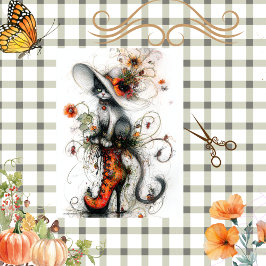 Papel De Seda Gato Whimsical de Descamação em Stiletto Fall Trab