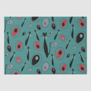 Papel de Seda Gatos atômicos modernos do século