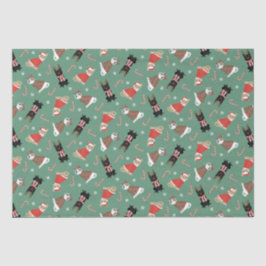 Papel De Seda Gatos de Natal