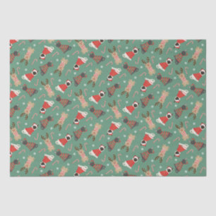 Papel De Seda Gatos de Natal