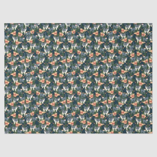 Papel De Seda Gatos Festivos Festivos Festivos Festivos Festivos (Frente )