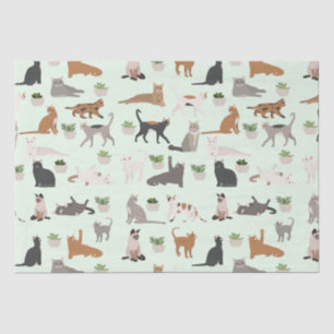 Papel De Seda Gatos Fofos e Decoupage de Plantas Domésticas