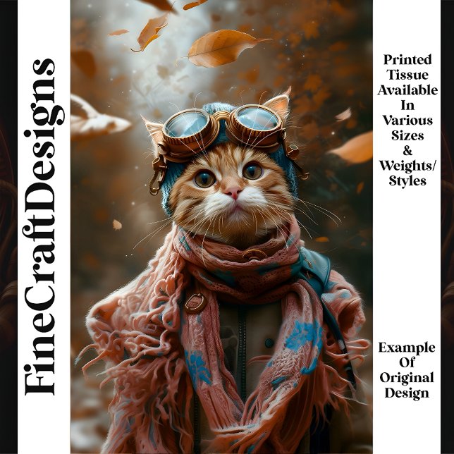 Papel De Seda Gatos Lindos e Caprichosos Óculos Steampunk S5 Dec (Criador carregado)