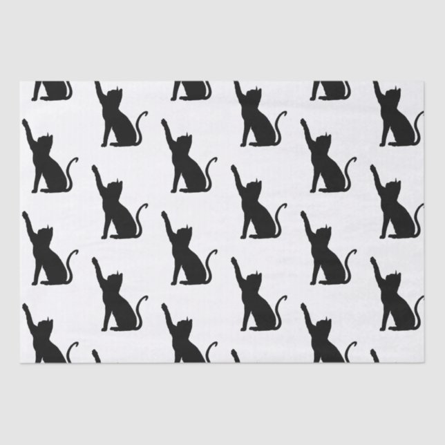 Papel De Seda Gatos Pretos (Frente )