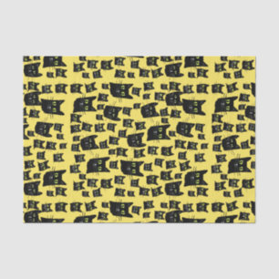 Papel De Seda Gatos Pretos Spooky