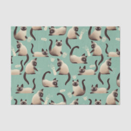 Papel De Seda Gatos Siameses Ruins A Arrancar Coisas