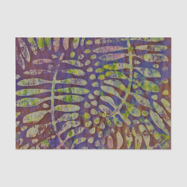 Papel De Seda Gelli Impressão Stencil Abstrato Art (Frente )