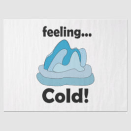 Papel De Seda Gelo de Geleira Sentindo Frio Divertido