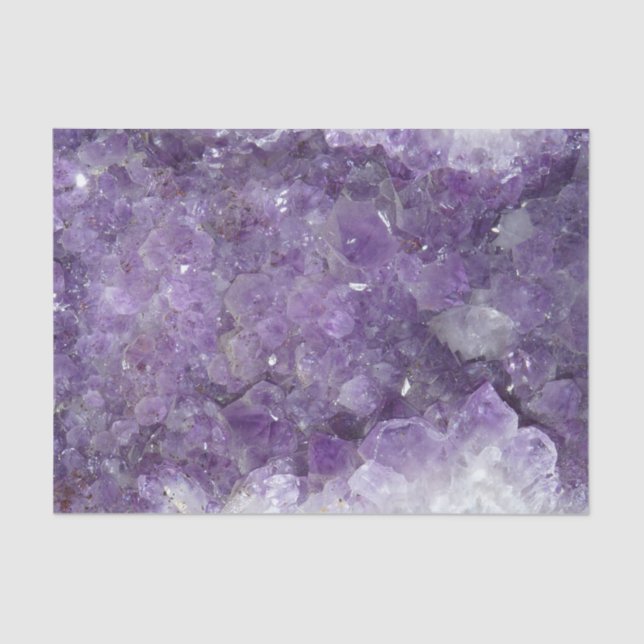 Papel De Seda Gema de cristal cura Amethyst roxa Geode (Frente )