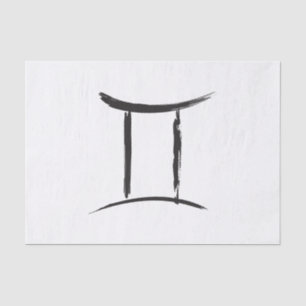 Papel De Seda GEMINI Twins Dualidade Zodiac maio Astrologia de j