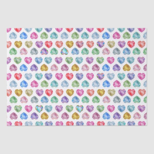 Papel De Seda Gemstone Colorful Divertimento Girly Gemstone Coca (Frente )