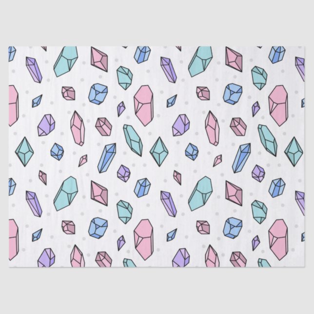 Papel De Seda Gemstones Gemstones Gems Cristal de Trendy Trendy (Frente )