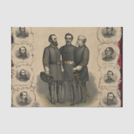 Papel De Seda Generais Confederados 🎖️ Guerra Civil ⚔️ Heróis