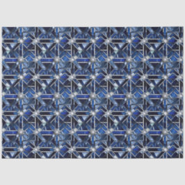 Papel De Seda Geometric Blue Art Deco
