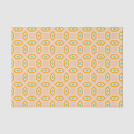 Papel De Seda Geometric pattern in blue and orange diamond shape