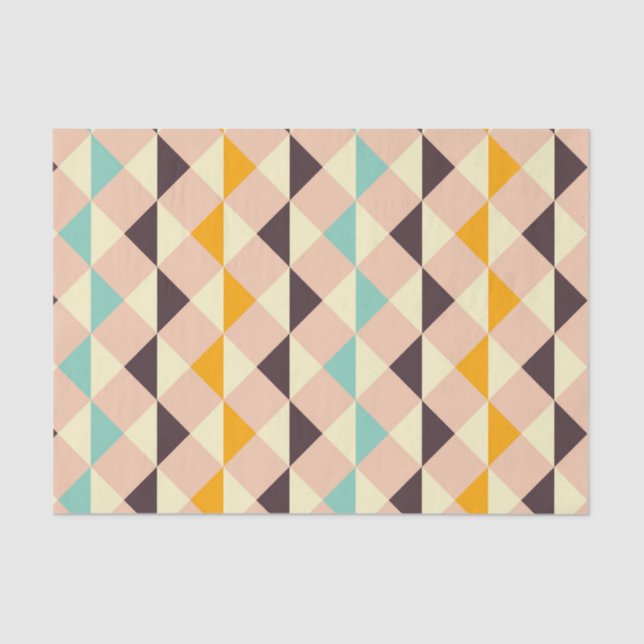 Papel De Seda Geometric pattern overlapping diamonds & triangle (Frente )