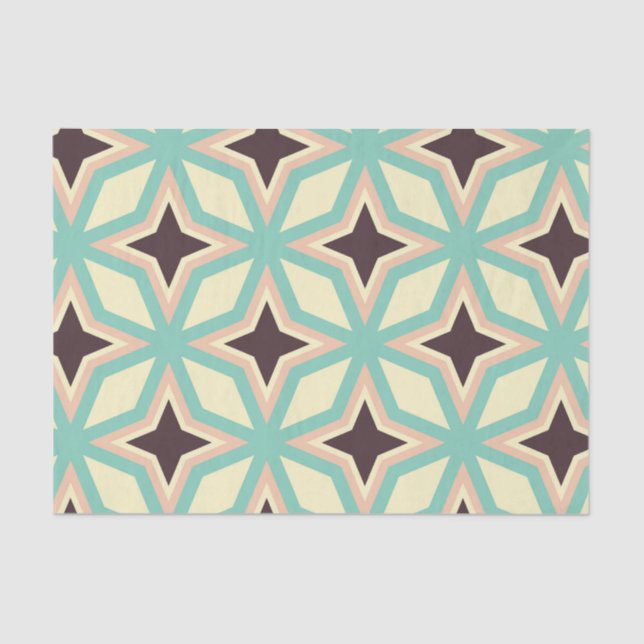Papel De Seda Geometric pattern with alternating dark star shape (Frente )