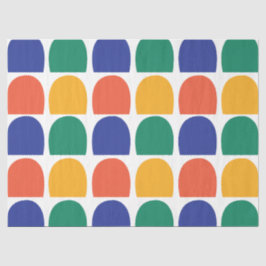 Papel De Seda Geométrico a meio círculo colorida