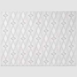 Papel De Seda Geométrico Abstrato de Padrão de Diamante Branco