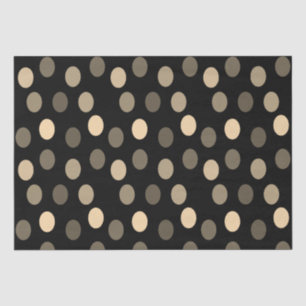 Papel De Seda Geométrico Minimalista da Cinza Dourada Chic Black
