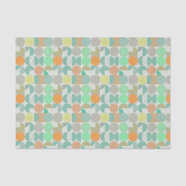 Papel De Seda Geométrico multicolorido (Frente )