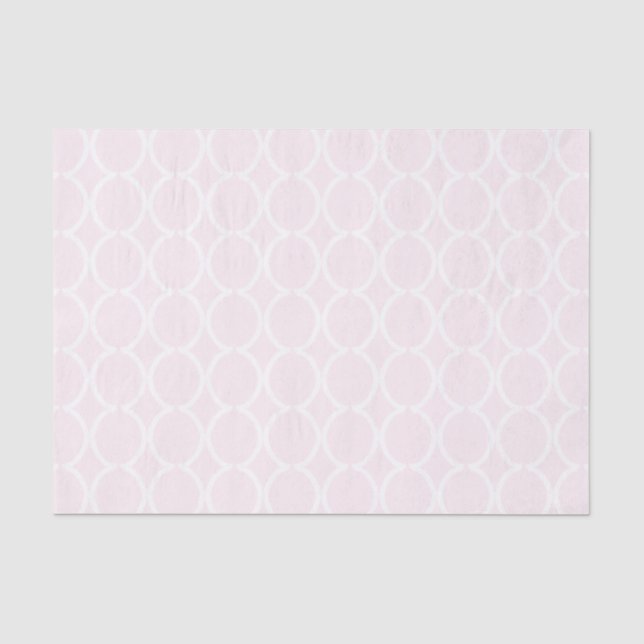Papel De Seda Geométrico Ogee Treliça Rosa Suave (Frente )
