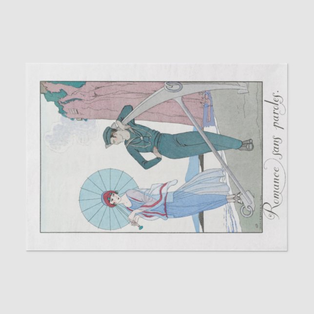 Papel De Seda George Barbier, Art Deco Tissue Paper (Frente )