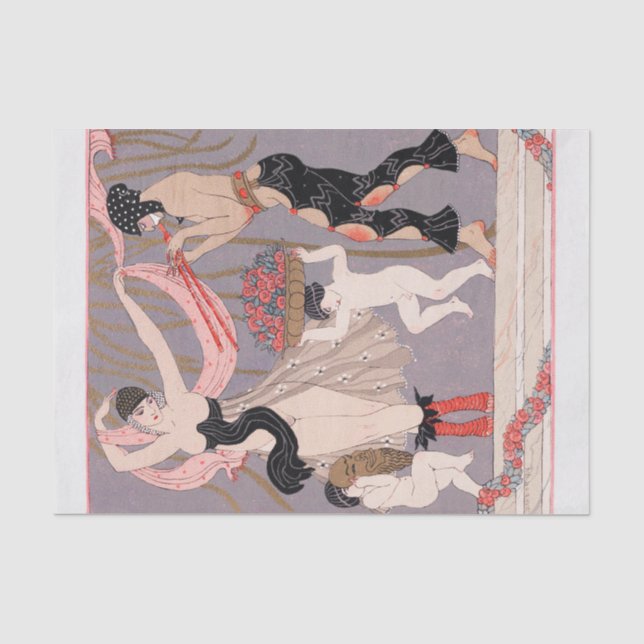 Papel De Seda George Barbier, Art Deco Tissue Paper (Frente )