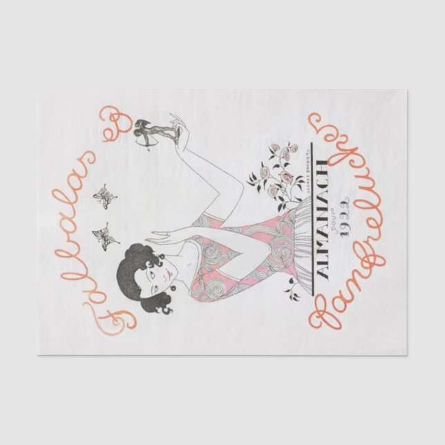 Papel De Seda George Barbier, Art Deco Tissue Paper (Frente )