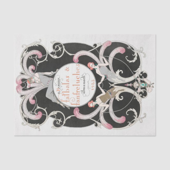 Papel De Seda George Barbier, Art Deco Tissue Paper (Frente )