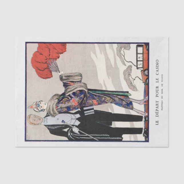 Papel De Seda George Barbier, Art Deco Tissue Paper (Frente )