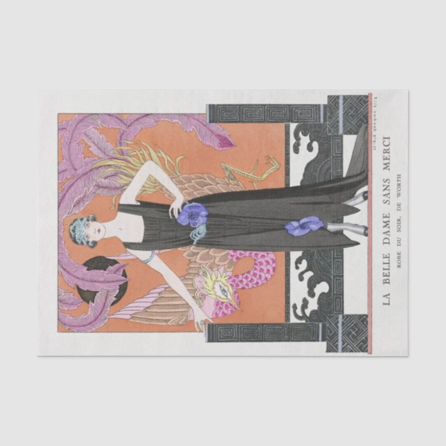 Papel De Seda George Barbier, Art Deco Tissue Paper (Frente )