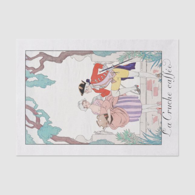Papel De Seda George Barbier, Art Deco Tissue Paper (Frente )