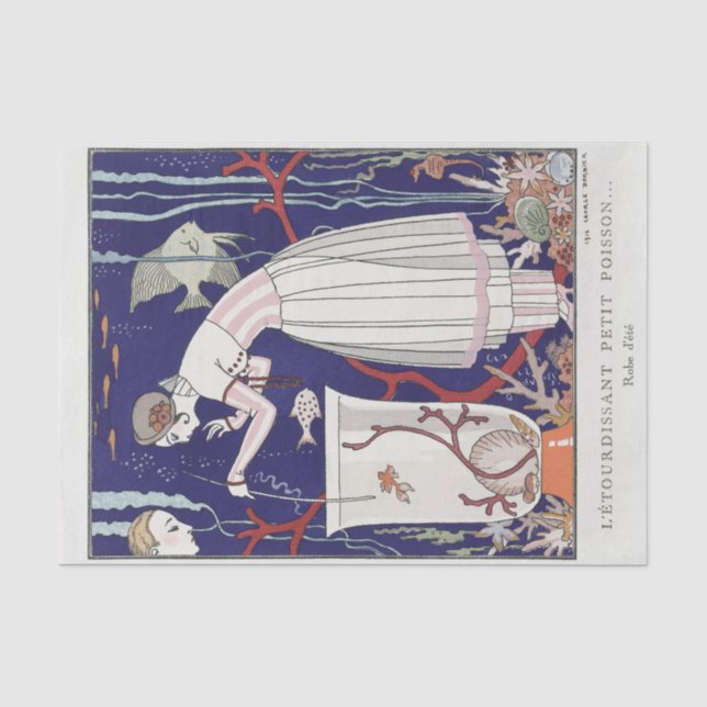 Papel De Seda George Barbier, Art Deco Tissue Paper (Frente )