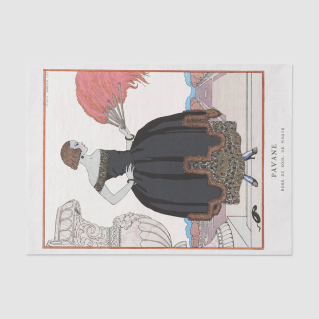 Papel De Seda George Barbier, Art Deco Tissue Paper (Frente )
