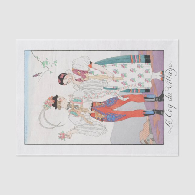 Papel De Seda George Barbier, Art Deco Tissue Paper (Frente )