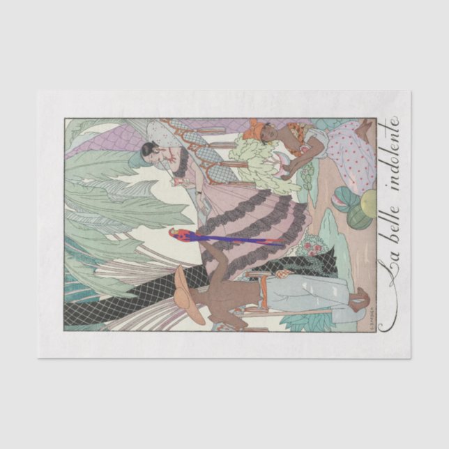 Papel De Seda George Barbier, Art Deco Tissue Paper (Frente )