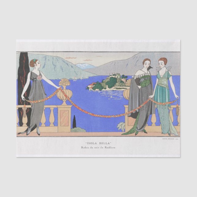Papel De Seda George Barbier, Art Deco Tissue Paper (Frente )